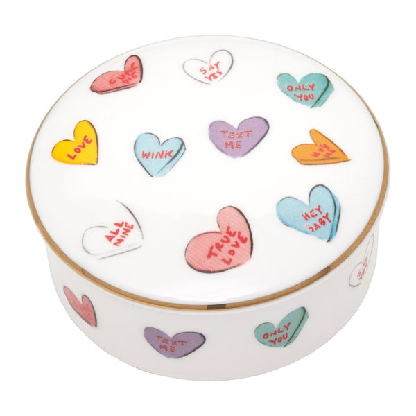 Only You Round Trinket Tray, White