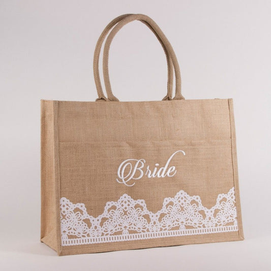 Bride Lacey Jute Tote