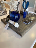 Wood With Horn Handles Tray