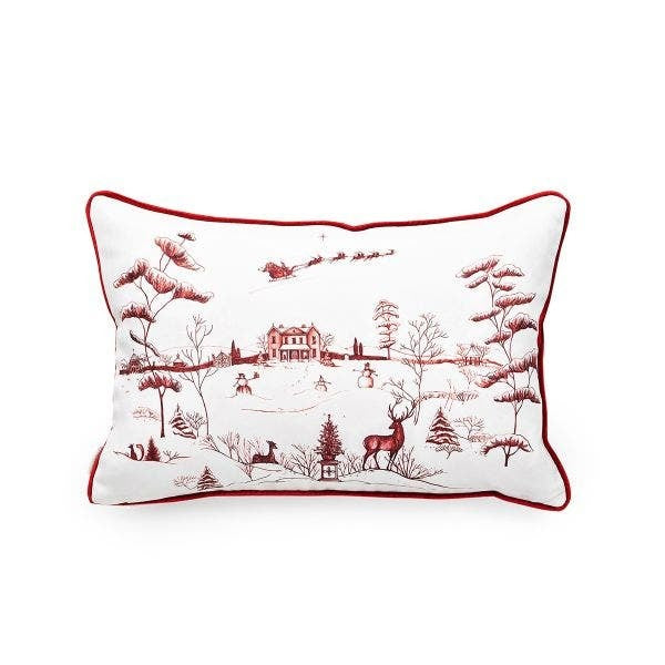 Country Estate Winter Frolic Ruby 12x18 Pillow