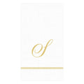 S Hemstitch Script Single Initial Paper Guest Towel Napkins - 15 Per Package