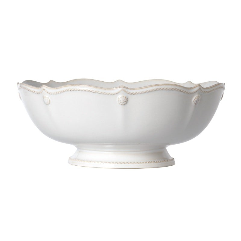 Berry & Thread Footed Fruit Bowl - Whitewash