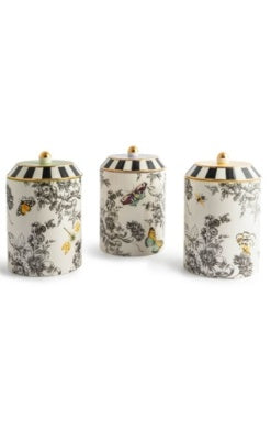 Butterfly Toile Canisters, Set of 3