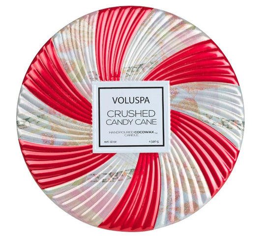 Crushed Candy Cane 3 Wick Candle