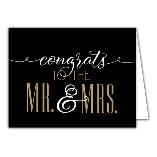 Congrats to the Mr and Mrs Small Folded Greeting Card (1)