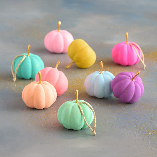 Rainbow Pumpkin Orn.
