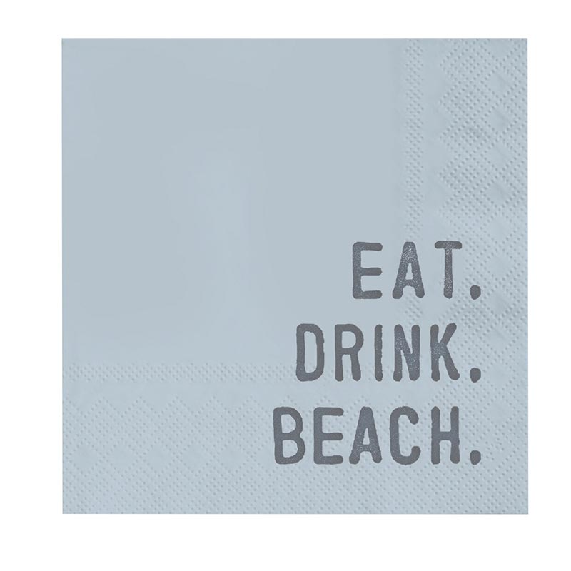 Eat. Drink. Beach. Cocktail Napkin