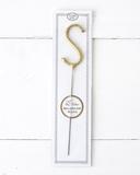 Big Golden Sparkler Wand Letter, S