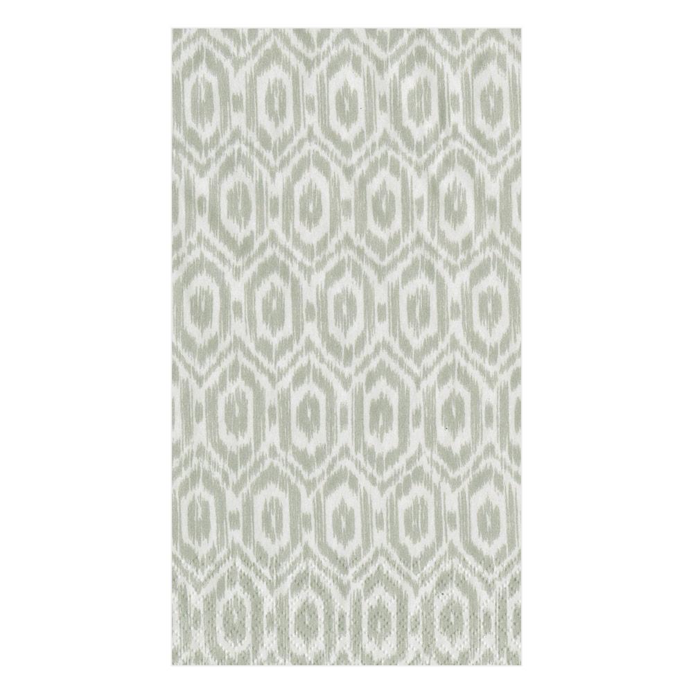 Amala Ikat Paper Guest Towel Napkins in Grey - 15 Per Package