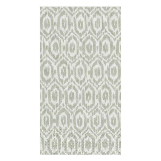 Amala Ikat Paper Guest Towel Napkins in Grey - 15 Per Package