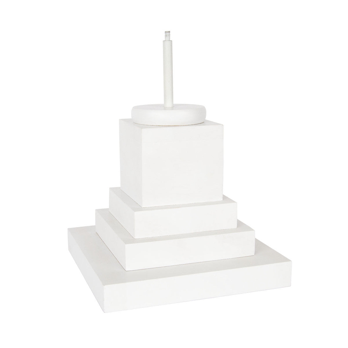 White Wood Display Pole Short