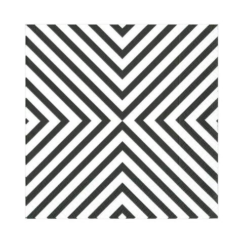 Chevron Paper Luncheon Napkins in Black - 20 Per Package
