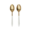 Ares Oro & White Salad Serving Set