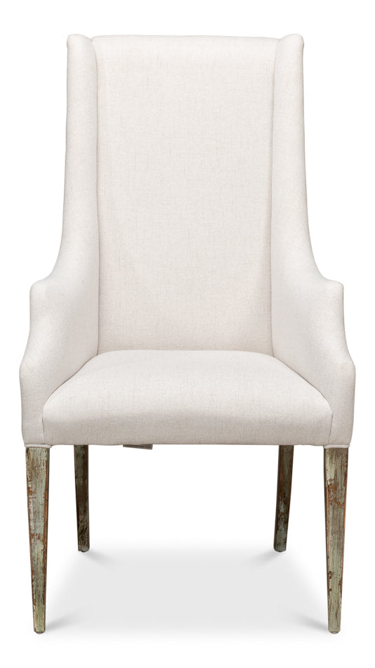 Captains Chair,Italian Sage,Cream Fabric