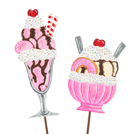 Cherry Heart Ice Cream Sundaes