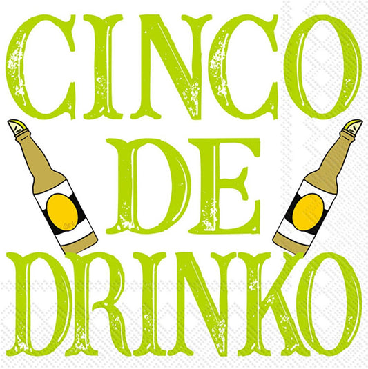 Paper Cocktail Napkins Cinco De Drinko