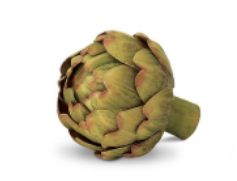 3.5 Inch Green Artichoke w/Stem