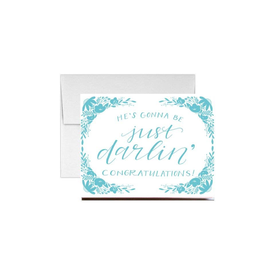 Just Darlin Baby Blue Card