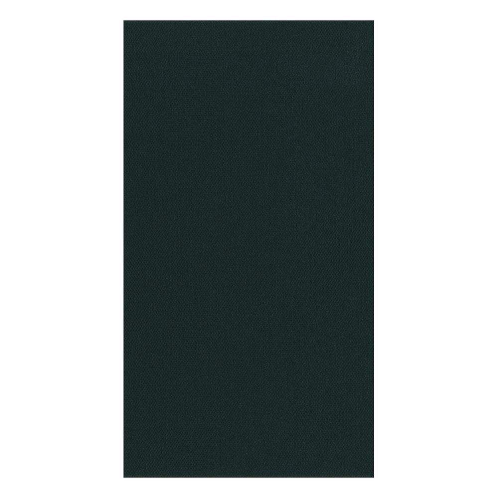 Paper Linen Solid Guest Towel Napkins, Black - 12 Per Package
