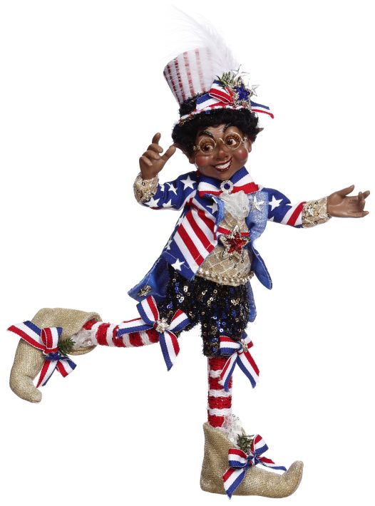 Mark Roberts.  African-American Patriotic Elfin, Small - 15 Inches