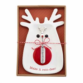 Reindeer Face Cheese Board Set