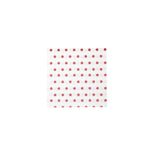 Papersoft Napkins Dot Red Cocktail Pack 20