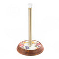 White Flower Market Wood Paper Towel Holder