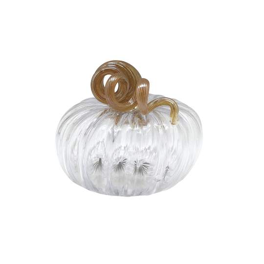 Clear Glass Medium Pumpkin
