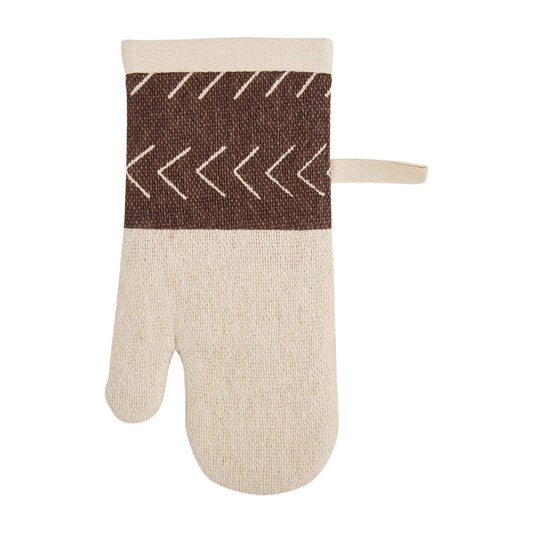 Brown Woven Oven Mitt