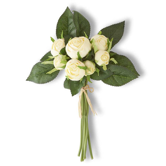 10 Inch Green Real Touch Cabbage Rose Bundle