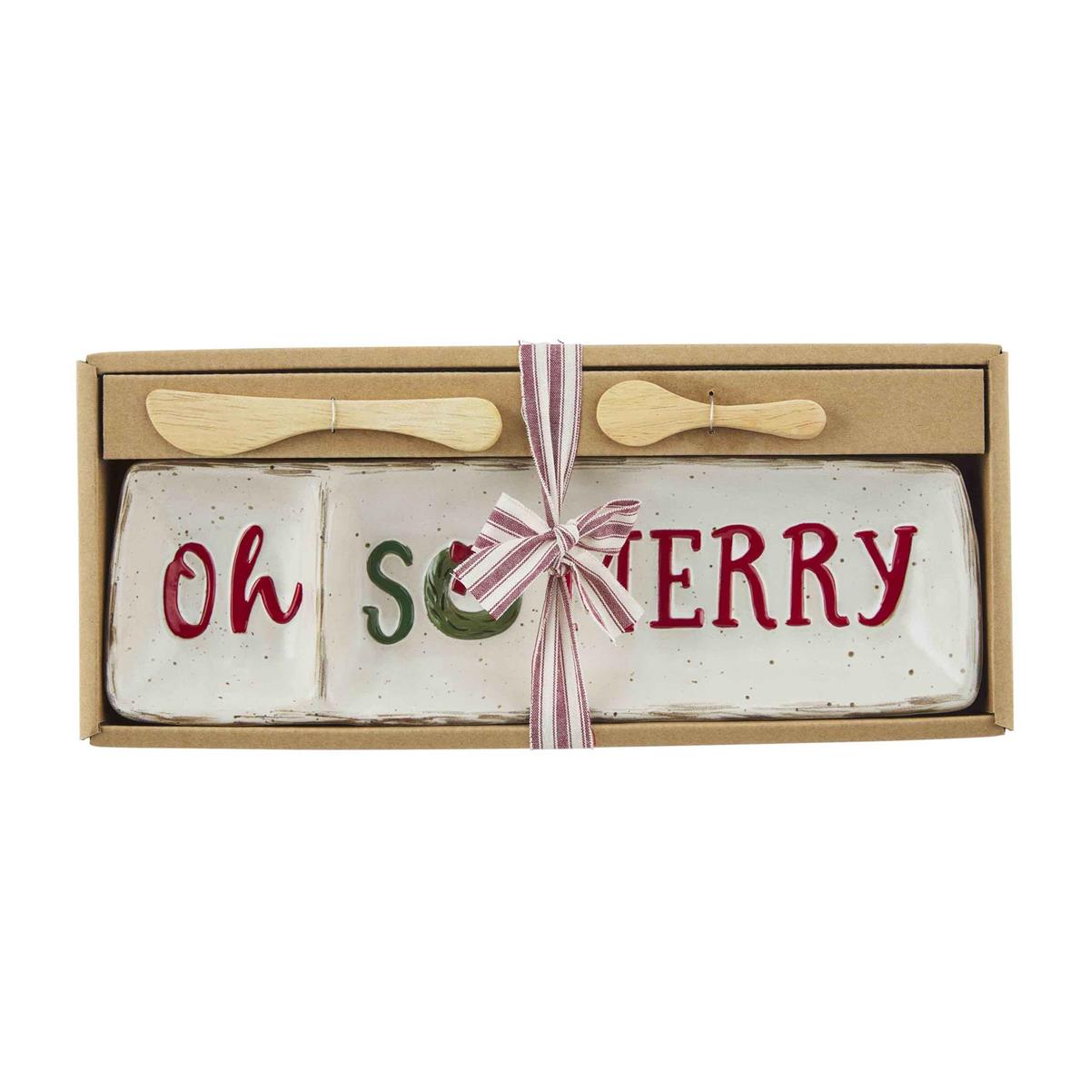 Farmhouse Oh So Merry Tray Set