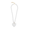 Heart White Bead Decor