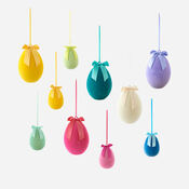 Large Flocked Hanging Egg