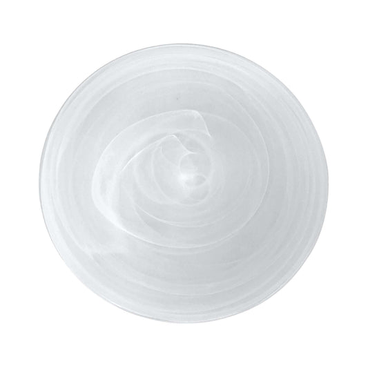 White Alabaster Dinner Plate