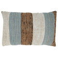 Blue Striped Pillow Oblong