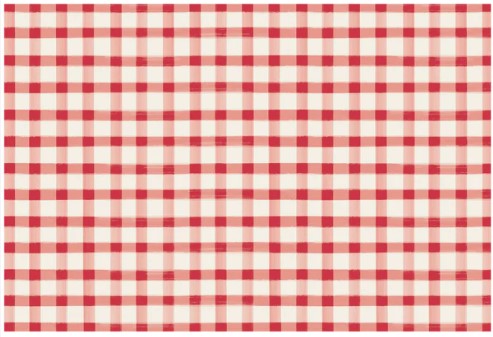 Red Painted Check Runner
