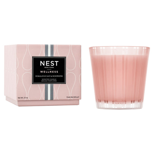 Himalayan Salt & Rosewater 3 Wick Candle