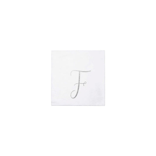 F Papersoft Napkins Monogram Cocktail Napkins (Pack of 20)