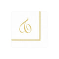 T Hemstitch Script Single Initial Paper Cocktail Napkins - 20 Per Package