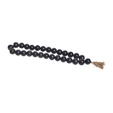 Black Wood 28" Large Bead Garland