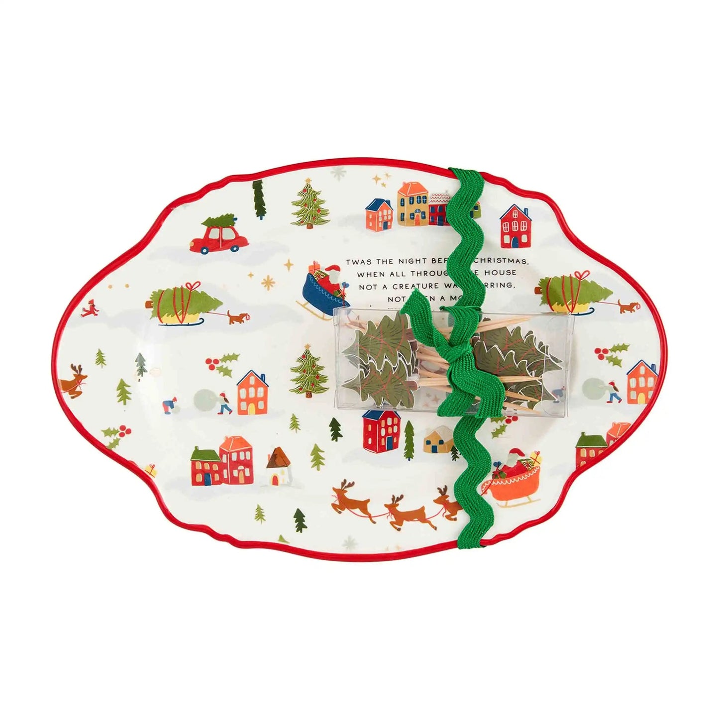 Twas Xmas Sentiment Plate