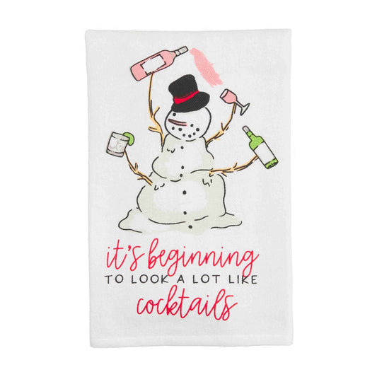 Snowman Drinking Towel