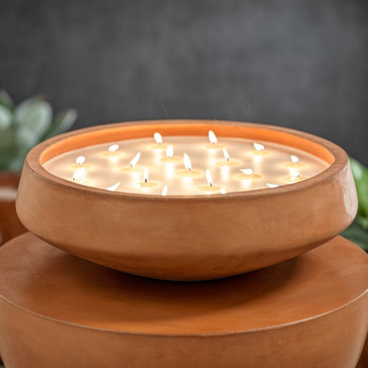 San Miguel Outdoor Concrete Scented Candle - Terracotta Finish - 20 wicks