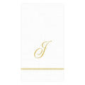 J Hemstitch Script Single Initial Paper Guest Towel Napkins - 15 Per Package