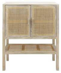 Wood 2 Rattan Door Cabinet