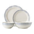 Sitio Stripe Indigo 4pc Setting
