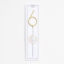 Big Golden Sparkler Wand Number, 6