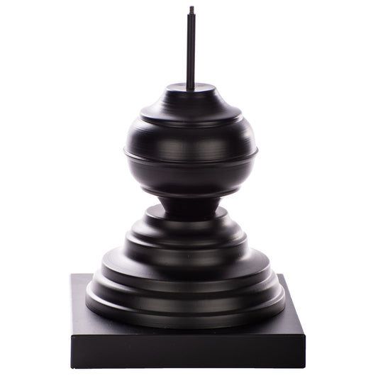 Black Metal Finial Holder