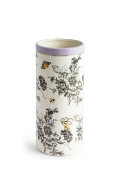 Butterfly Toile Tall Vase