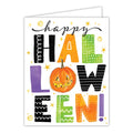 Happy Halloween Colorful with Swirls Greeting Card